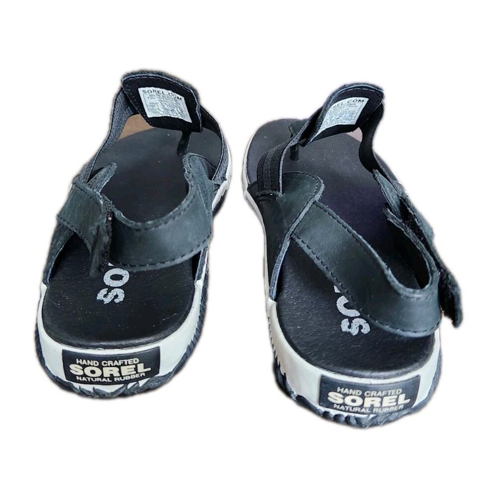 Nwot Sorel Women's Out N About Plus Thong Sandals with Ankle Strap Black Size 7 - Picture 5 of 9